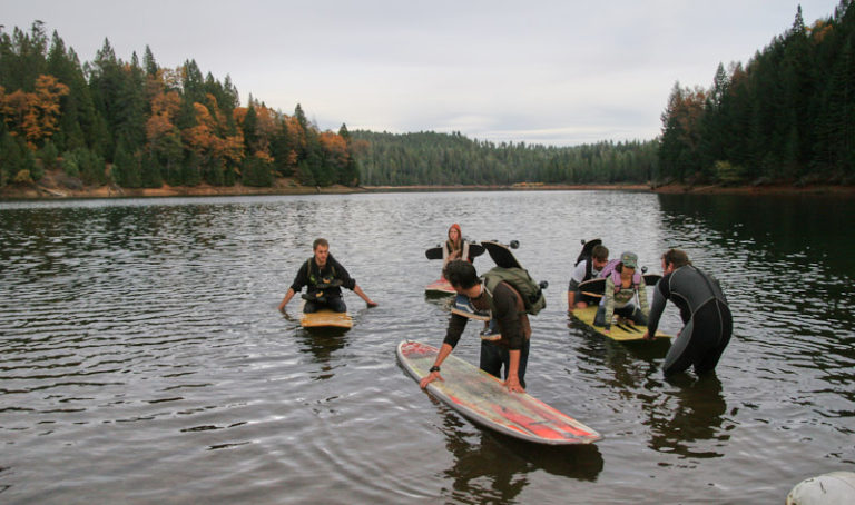 Setting up to shoot in really cold waters.