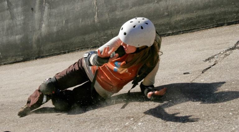 Amanda Wing performing her own stunt.