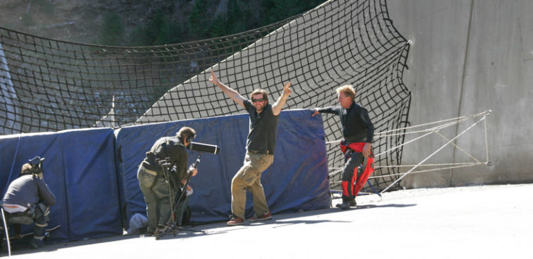 Josh Porter (Co-Producer) having a blast on stunts day.